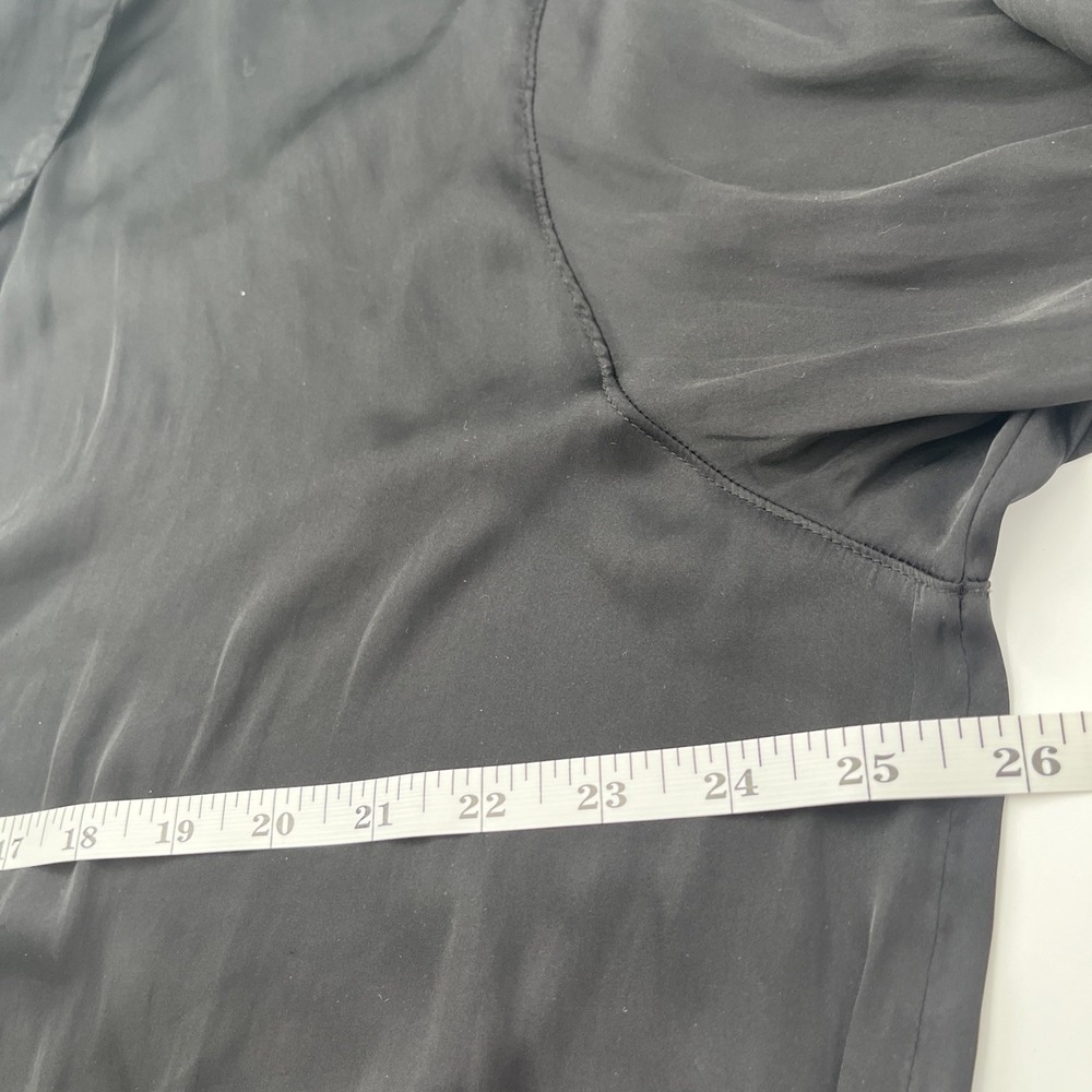 Old Navy Oversized Satin Shirt Black Tunic Minimalist Womens‎ XL - Picture 7 of 7